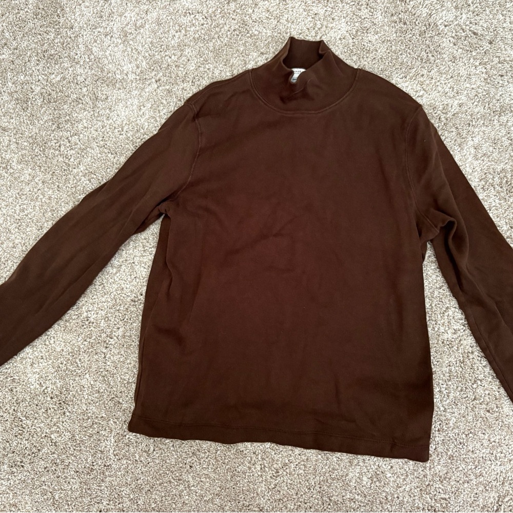 Jones New York Women's Brown Turtleneck Sweater